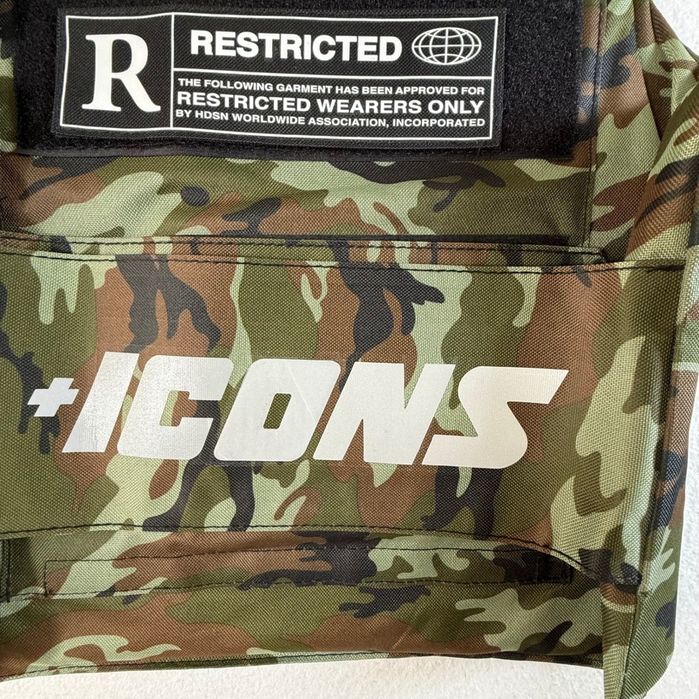 Of All Threads Tactical Vest Mens OSFA Camo ICONS Restricted Green Camo NEW - Picture 8 of 11